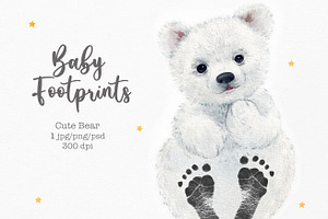 Baby Footprints Bear