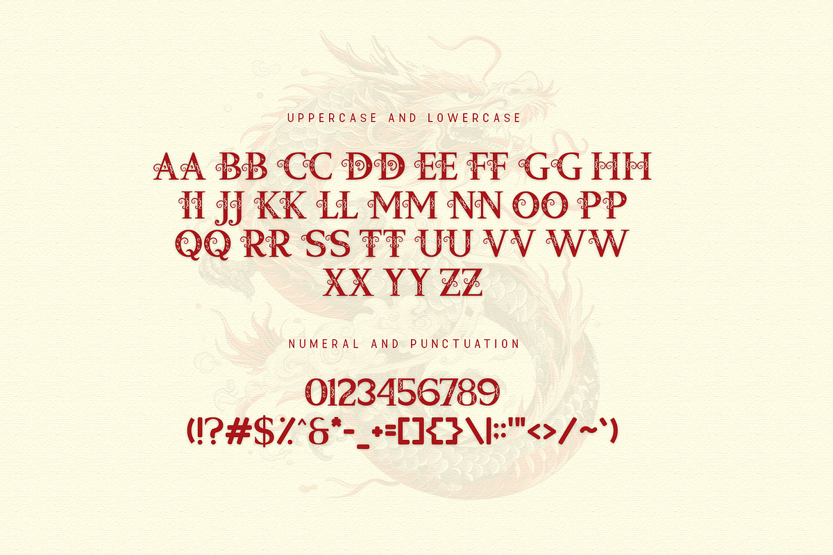 Chinese Dragon - Modern Chinese Font, a Serif Font by overlaytemplates (Photo 5 of 5)