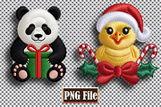 Christmas Animal Embroidery Clipart, a Seasonal Illustration by protabsorkar11 (Thumbnail 10 of 10)
