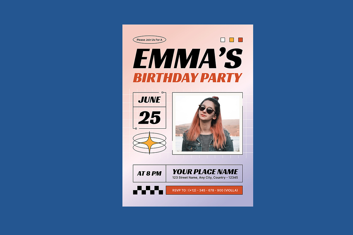 Creative Classic Birthday Invitation, an Invitation Template by Neermana (Photo 3 of 4)