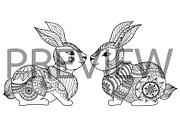 35 Valentine's coloring, an Animal Illustration by Somjai King (Thumbnail 12 of 36)