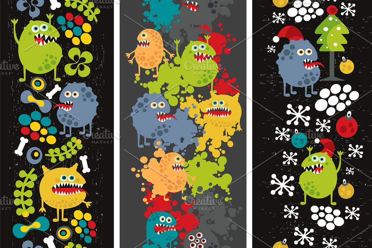Monsters + patterns + banners, an Animal Illustration by eka panova (Photo 3 of 5)