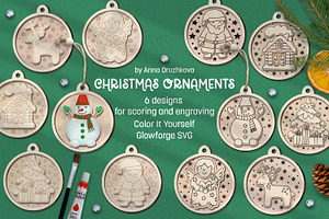 Christmas Ornaments Glowforge Laser