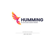 Gradient Modern Humming Bird Logo, a Branding & Logo Template by Artnivora.Std (Thumbnail 1 of 4)