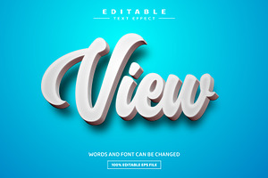 View 3D Editable Text Effect