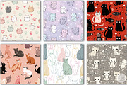 Funny cats digital paper, a Background Graphic by DreamCafeArt (Thumbnail 4 of 4)
