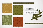 SUMMER EVENING – 4 vector patterns, a Pattern Graphic by Yashroom (Thumbnail 1 of 2)