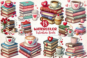 Valentine Books Sublimation Clipart, an Illustration by CreationArt