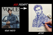 AI Ink Drawing Prompts–Bic PenSketch, an Illustration by 3d_model_tifotizi (Thumbnail 1 of 5)
