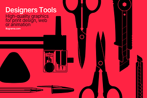 Designer Tools - Modern Graphics, an Illustration by illugrama