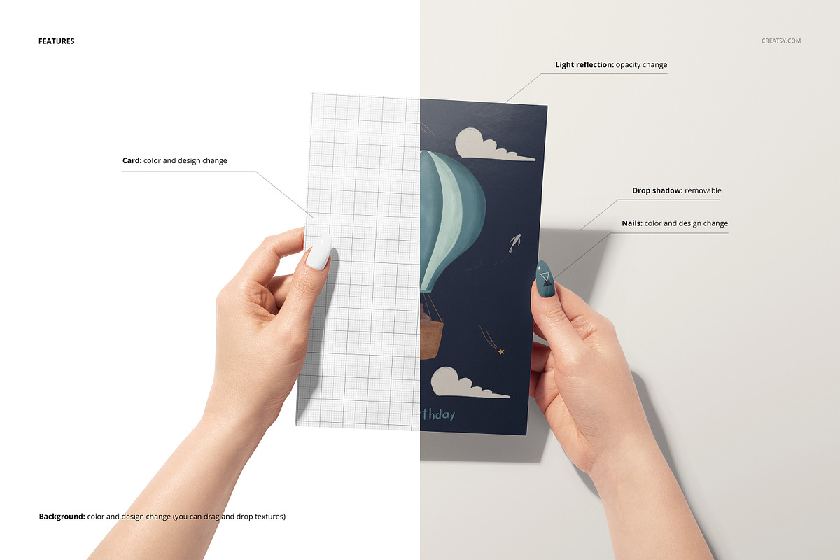 Greeting Cards Mockup Set, a Product Mockup by creatsy5 (Photo 3 of 12)