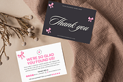 Luxury Coquette Thank You Card, a Card Template by Elegant_Studio44 (Thumbnail 1 of 5)