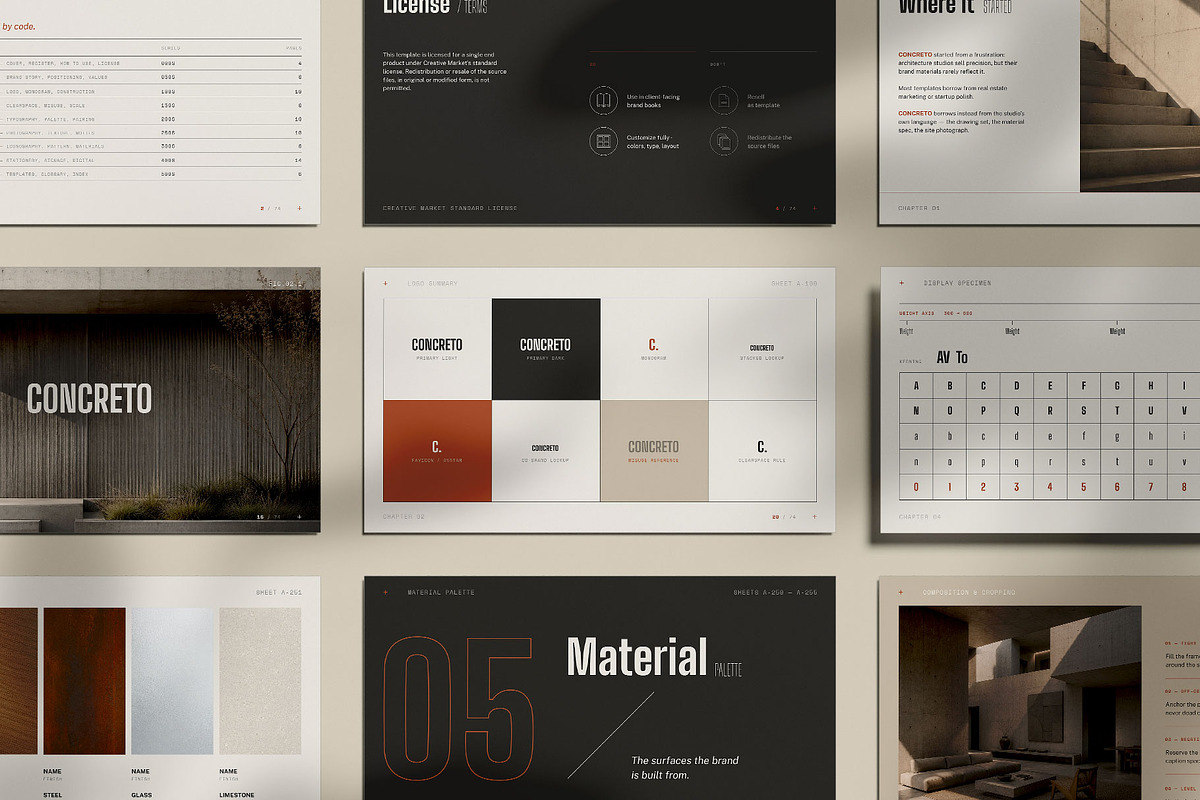 CONCRETO / Brand Guidelines Template, a Branding & Logo Template by Leleka.Store (Photo 3 of 23)
