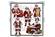 Black Santa Claus Clipart, an Illustration by CraftCrateShop (Thumbnail 4 of 7)