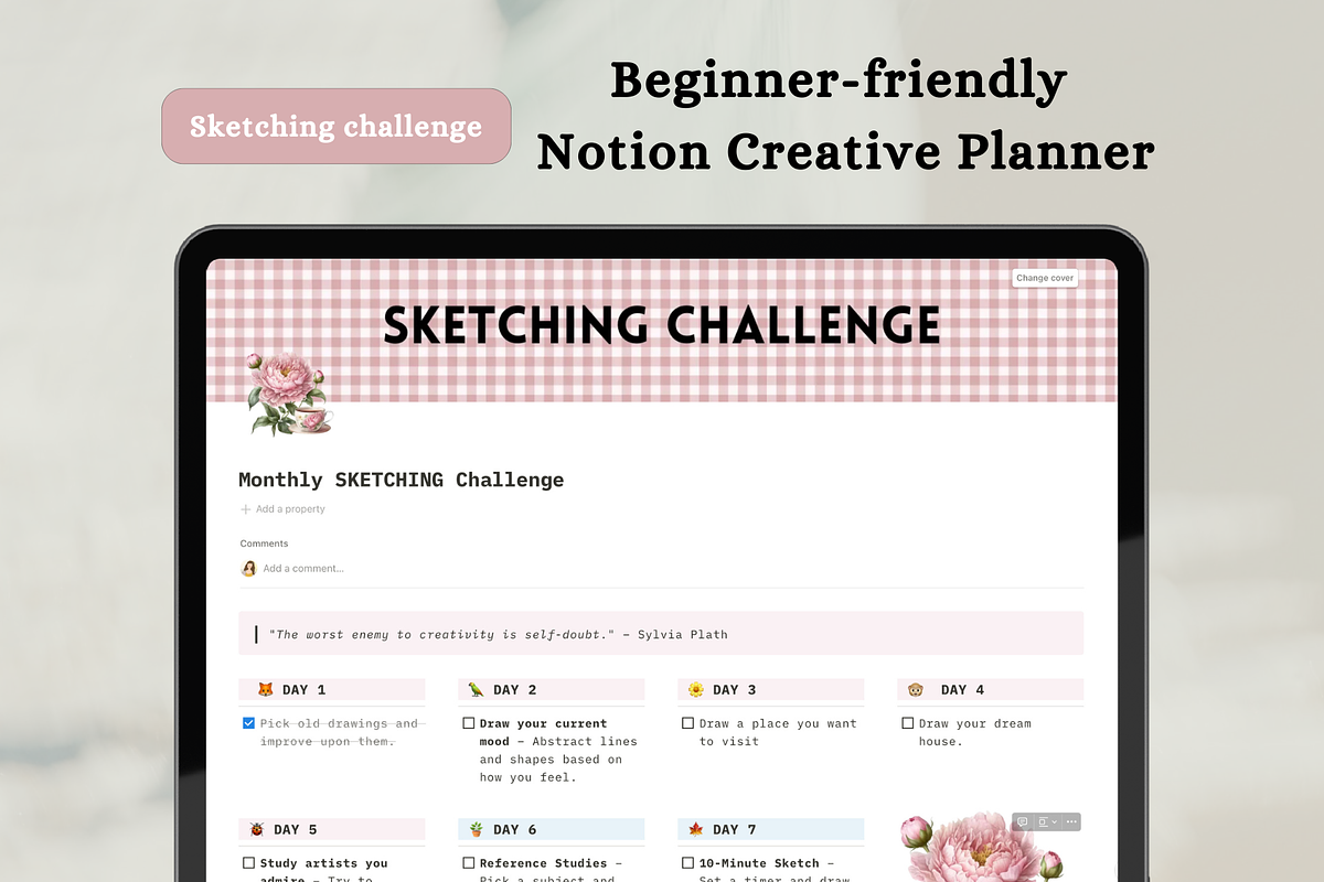 Notion artist planner, a Design Template by Petite Zakka Boutique (Photo 2 of 9)