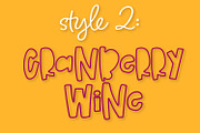 Cranberry Wine - Stripe Font Family, a Font by CraftyLittleNodes (Thumbnail 3 of 10)