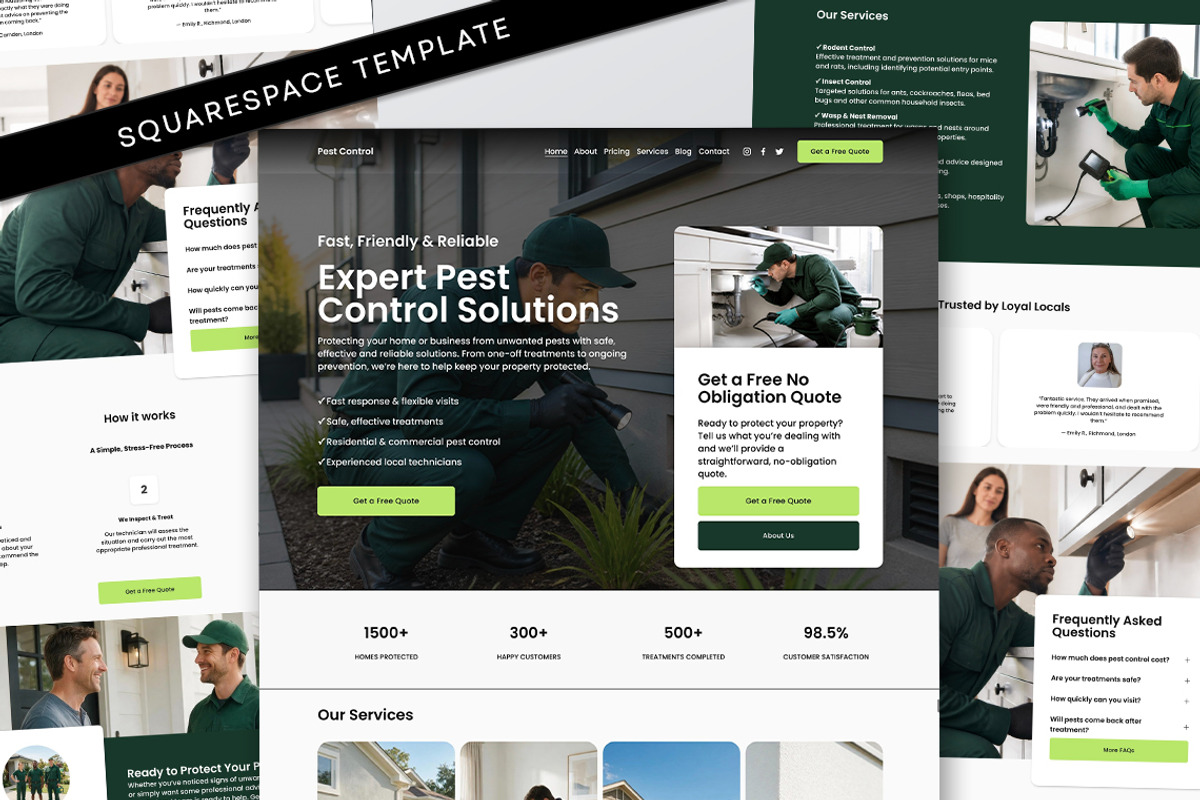 Pest Control Squarespace Template, a Squarespace Template by Template Twist Shop (Photo 1 of 9)