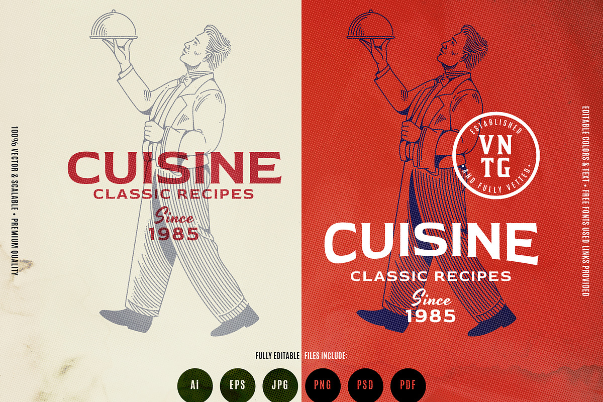 Classic Elegant Waitress Logo, a Branding & Logo Template by RMPL.std (Photo 1 of 3)