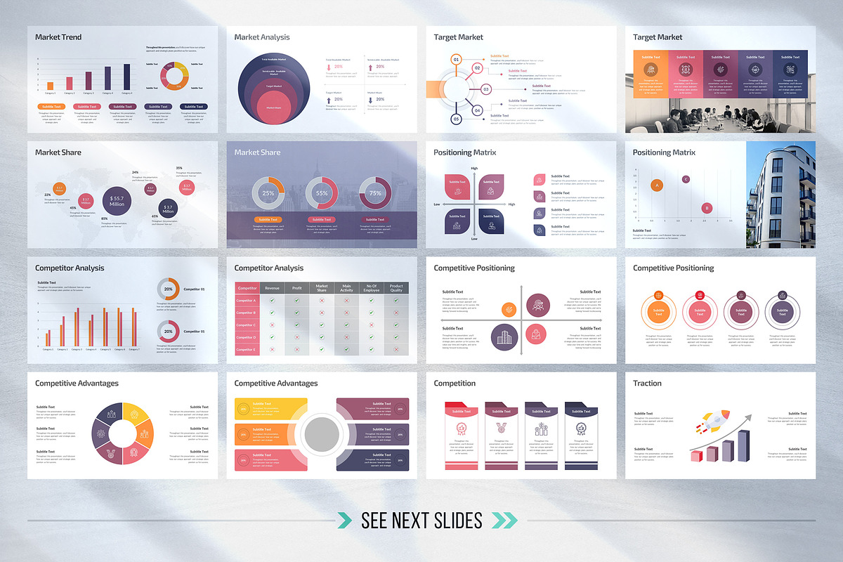 Pitch Deck PowerPoint Template, a Presentation Template by White Graphic (Photo 8 of 13)