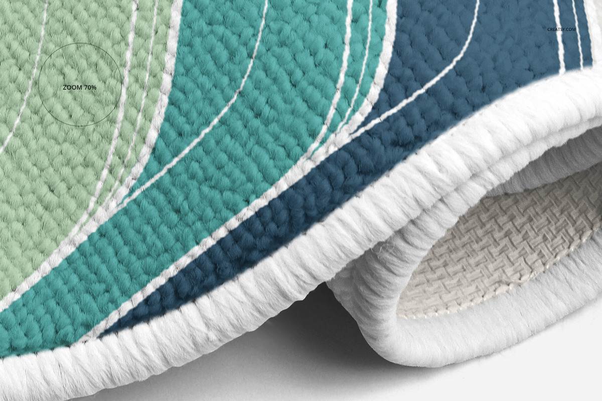 Round Corners Rug Mockup Set, a Product Mockup by creatsy4 (Photo 8 of 11)