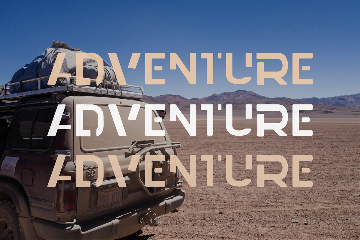 Ablestar - Retro Futuristic Typefont, a Sans Serif Font by Zakazis (Photo 2 of 8)