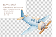 Watercolor Air Transport Clipart, an Illustration by MockupWizard (Thumbnail 4 of 5)