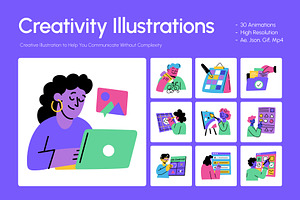 Animated Creativity Illustrations, a Decorative Illustration by Vectors Market