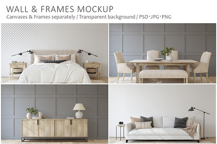 GRASIE'S HOME Wall&Frame Mockups, a Poster Template by MyHomeMockups