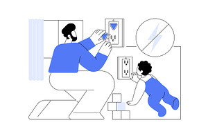Baby safety isolated cartoon vector, a Person Illustration by Visual Generation