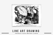 Line Art Drawing Procreate Brushes, a Brush Add-On by Digi Life (Thumbnail 9 of 13)
