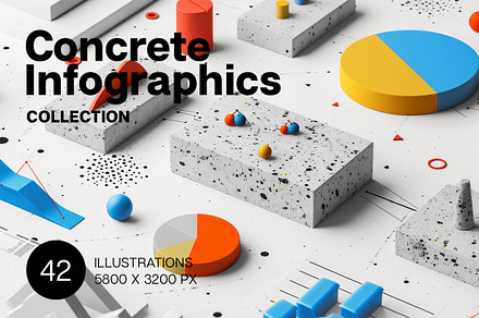 Concrete infographics, a Finance Illustration by Handmadefont