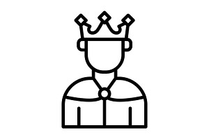 King Line Icon, an Icon by Pexelpy