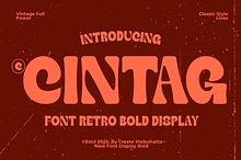 Cintag – Retro Bold Display Font