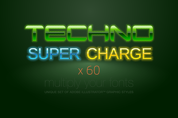 AI CS5 graphic styles Techno preview 3