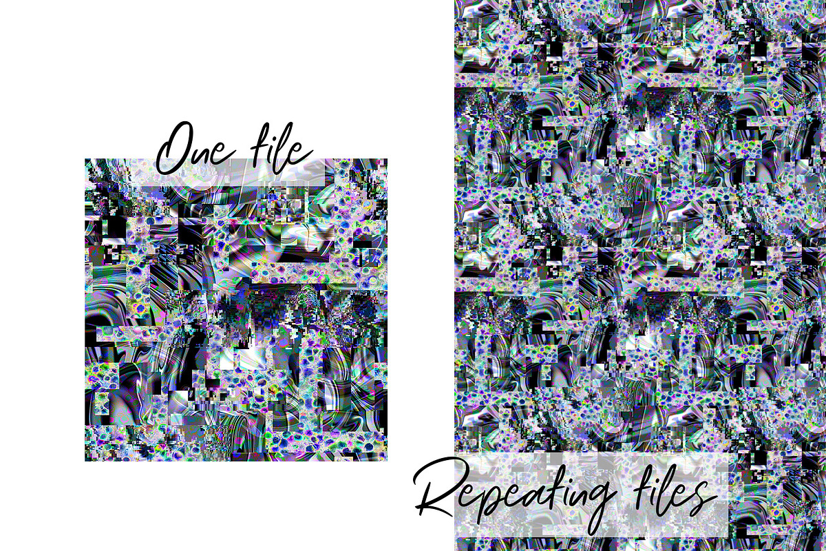 Glitch organic texture Seamless Patt, a Pattern Graphic by KomannaArt (Photo 2 of 5)