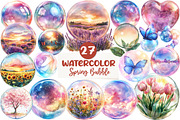 Spring Iridescent Bubble Clipart, an Illustration by CreationArt (Thumbnail 1 of 5)