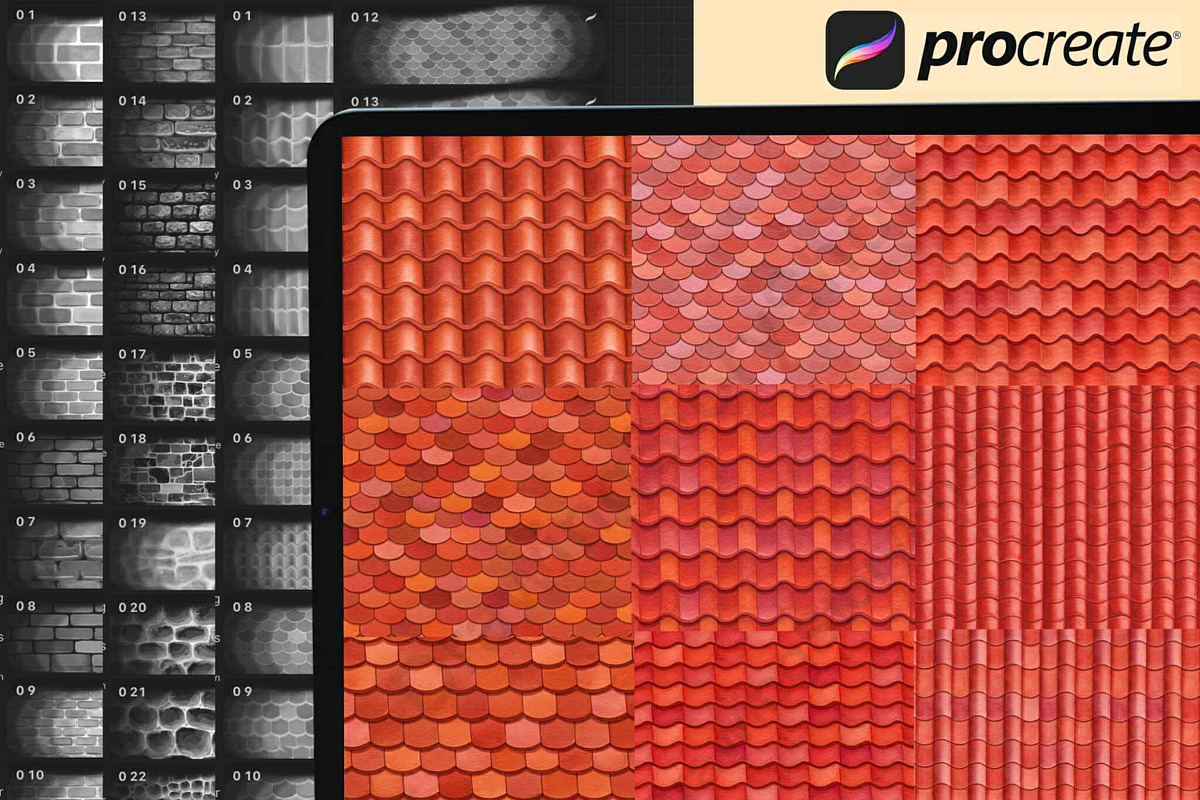 Watercolor Brick Wall ProcreateBrush, a Brush Add-On by DrawingStoryShop (Photo 6 of 6)