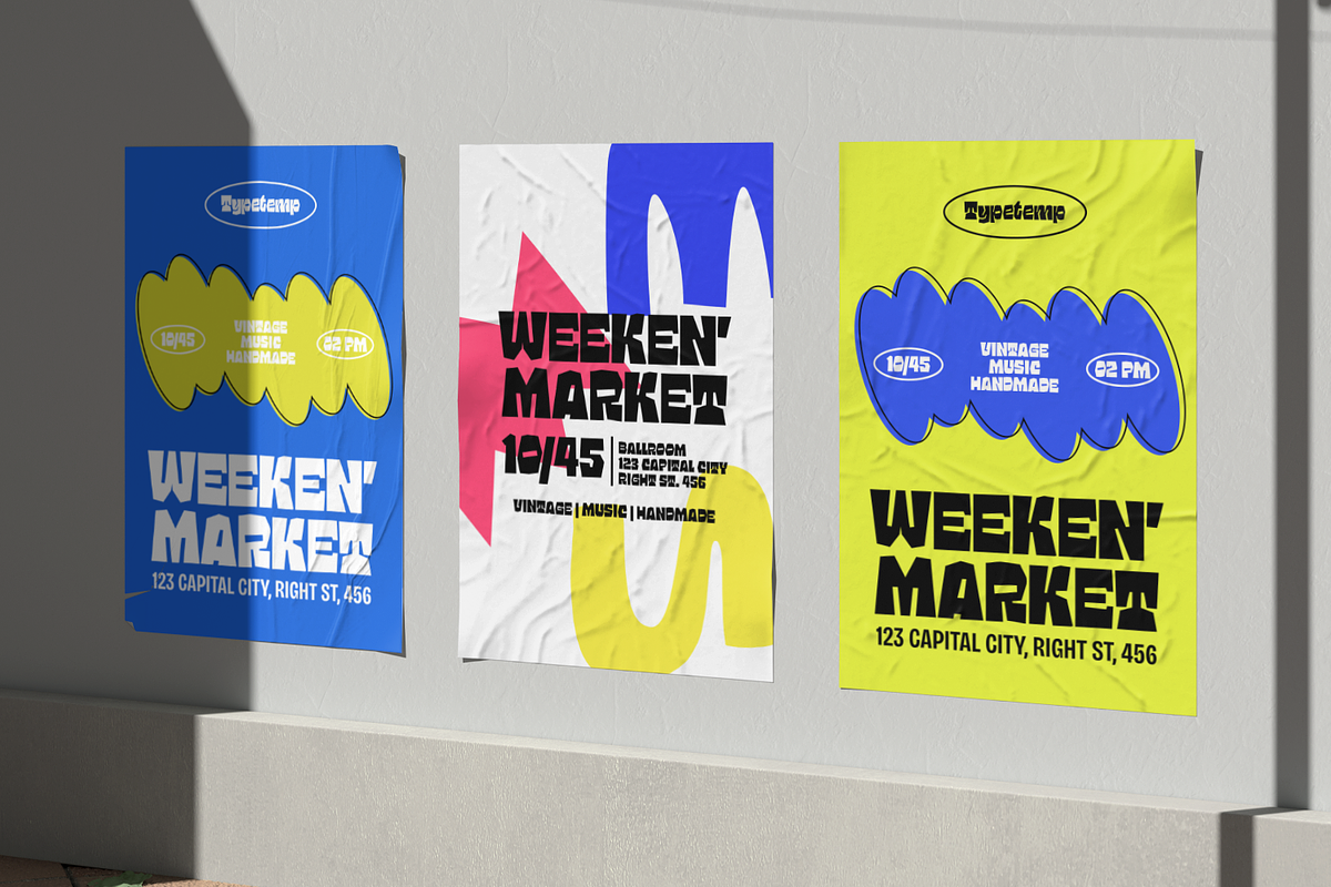 Grazion - Bold Retro Display Font, a Sans Serif Font by Typetemp Studio (Photo 7 of 15)