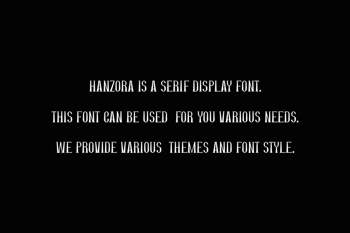Hanzora - Luxury Bold Font, a Serif Font by Iqsiart Studio (Photo 4 of 6)