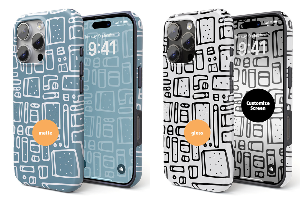 iPhone 16 pro Tough Case Mock-up, an iPhone Mockup by Colatudo Store (Photo 8 of 9)