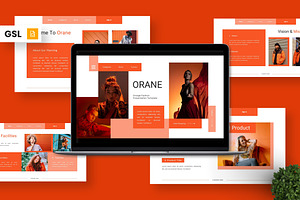 Orane - Orange Fashion Google Slide, a Presentation Template by Deepslide Studio
