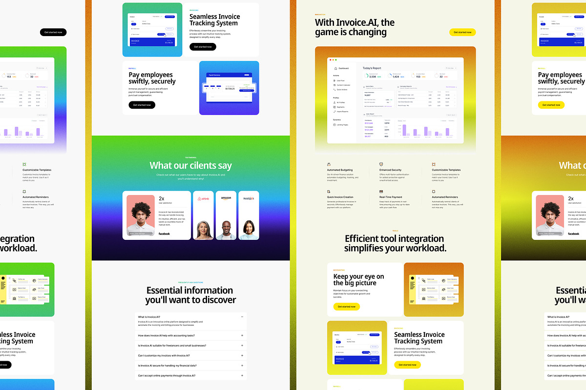 Invoice.AI - Financial Landing Page, an UI Kit Template by Base Design Studio (Photo 6 of 6)