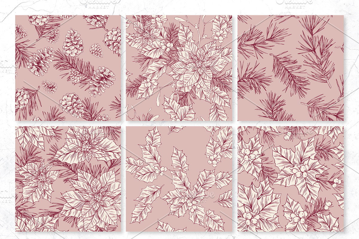 CHRISTMAS TOILE DE JOUY, a Pattern Graphic by Tanya Vollar (Photo 8 of 11)