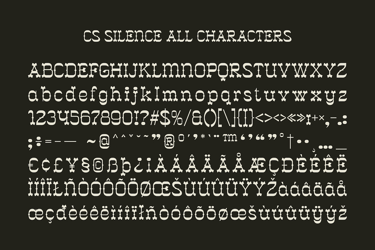 CS Silence – Tuscan Font, a Sans Serif Font by Craft Supply Co. (Photo 8 of 8)