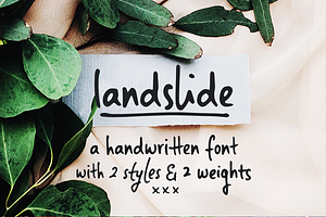 Landslide Handwritten Sans Font