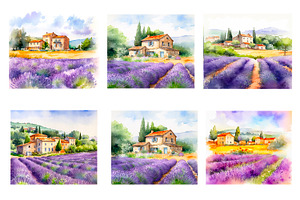 Lavender Watercolor Clipart