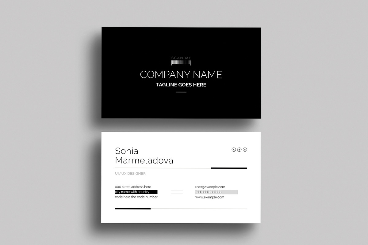 Minimal Corporate Business Card, a Business Card Template by MightyDesign (Photo 1 of 6)