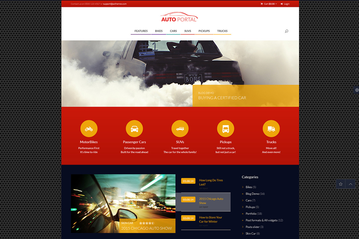 Auto Portal - Cars Review Magazine, a WordPress Template by ThemeREX (Photo 4 of 7)