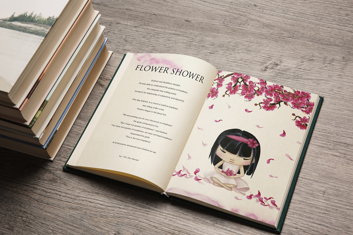 Pink Dreams of Sakura-watercolor set, a Texture Illustration by Satika (Photo 11 of 12)