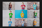 111 Kids T-Shirt Mock-Up Set, a Shirt Mockup by Freeman Studio (Thumbnail 17 of 24)